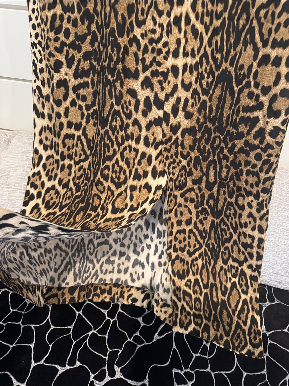 Zara Leopard Print Midi Dress in Brown and Black - Picture 7 of 7